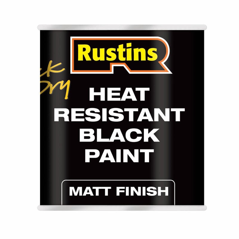 Rustins Heat Resistant Black Paint 500ml - Image 1